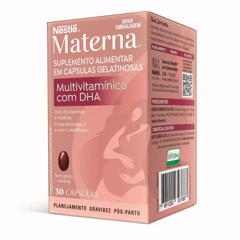 Materna DHA Multivitaminico Nestlé 30 Cápsulas - Preview 2